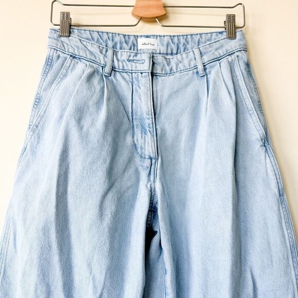 Aritiza Wilfred Free Pleated High-waist Wide Leg Jeans - Picture 3 of 5